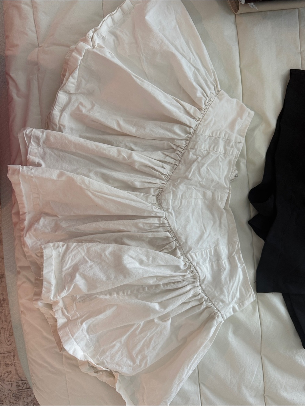 Maeve White Ruffled Skort